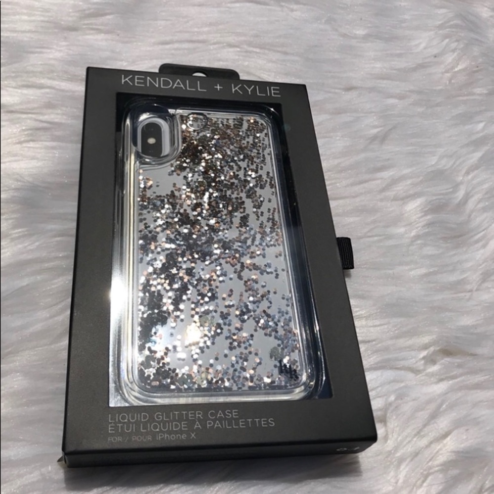 KENDALL & KYLIE I-phone X Case - Liquid glitter $